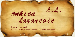 Ankica Lazarević vizit kartica